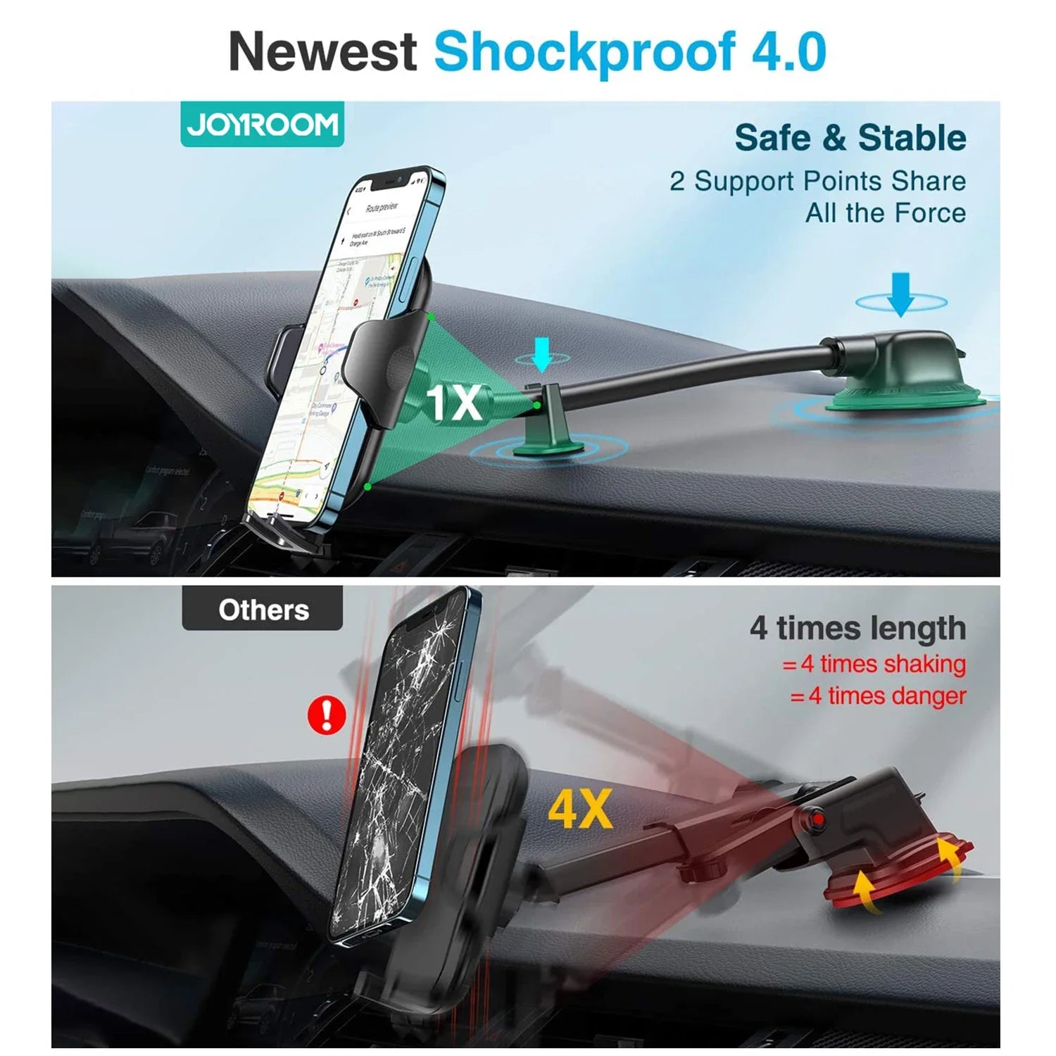 360° Dashboard Phone Holder for Car - Handsfree Mount